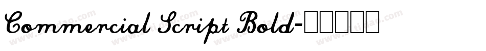 Commercial Script Bold字体转换